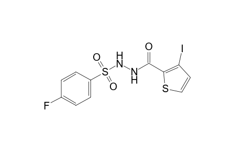 1-[(p-fluorophenyl)sulfonyl]-2-(3-iodo-2-thenoyl)hydrazine