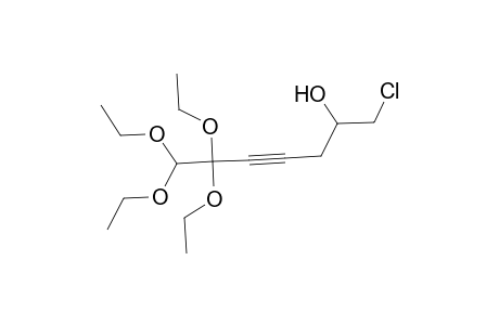 1-Chloro-6,6,7,7-tetraethoxyhept-4-yn-2-ol