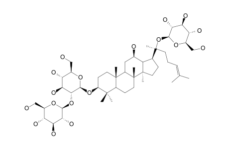 3-O-[BETA-D-GLUCOPYRANOSYL-(1->2)-BETA-D-GLUCOPYRANOSYL]-20-O-BETA-D-GLUCOPYRANOSYL-3-BETA,12-BETA,20(S)-TRIHYDROXYDAMMAR-24-ENE;GINSENOSIDE-RD