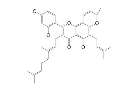 ARTOCOMMUNOL-CB;5,2',4'-TRIHYDROXY-3-GERANYL-7,8-(2,2-DIMETHYL-6H-PYRANO)-6-PRENYLFLAVONE