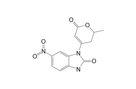 6-NITRO-1-(2-METHYL-6-OXO-3,6-DIHYDRO-2H-4-PYRANYL)-2,3-DIHYDRO-1H-BENZO-[D]-IMIDAZOL-2-ONE