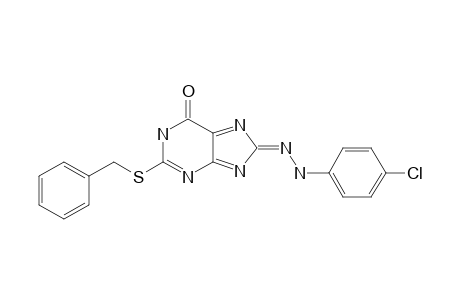 2-(BENZYLSULFANYL)-8-[(4-CHLOROPHENYL)-HYDRAZONO]-1,8-DIHYDROPURIN-6-ONE