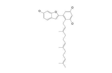 MULBERROFURAN-W;2'-FARNESYL-3',5'-6-TRIHYDROXY-2-ARYLBENZOFURAN