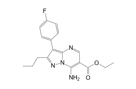 pyrazolo[1,5-a]pyrimidine-6-carboxylic acid, 7-amino-3-(4-fluorophenyl)-2-propyl-, ethyl ester