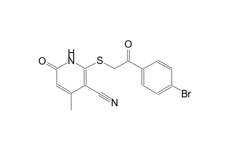 2-{[2-(4-bromophenyl)-2-oxoethyl]sulfanyl}-4-methyl-6-oxo-1,6-dihydro-3-pyridinecarbonitrile