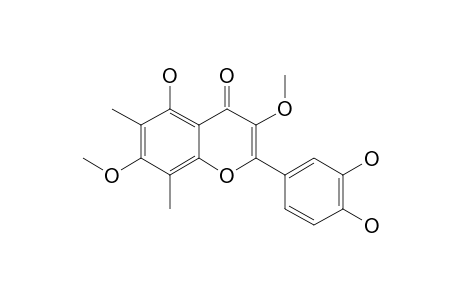 6,8-DI-C-METHYLQUERCETIN-3,7-DIMETHYLETHER;3,7-DIMETHOXY-6,8-DI-C-METHYL-5,3',4'-TRIHYDROXYFLAVONE