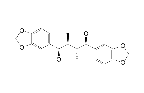 SAUCERNEOL_I;(1-S,2-S,3-S,4-S)-1,4-DI-(BENZO-[D]-[1.3]-DIOXOL-5-YL)-2,3-DIEMTHYLBUTANE-1,4-DIOL