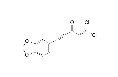 1,1-dichloro-5-[3,4-(methylenedioxy)phenyl]-1-penten-4-yn-3-one