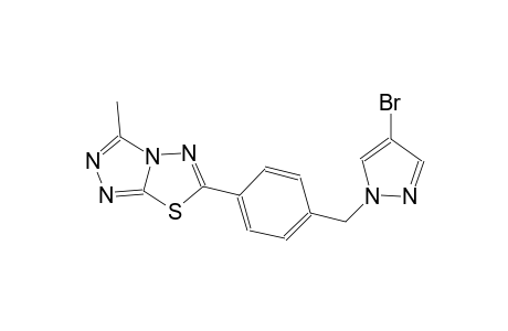 6-{4-[(4-bromo-1H-pyrazol-1-yl)methyl]phenyl}-3-methyl[1,2,4]triazolo[3,4-b][1,3,4]thiadiazole