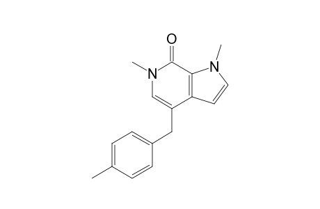 1,6-Dimethyl-4-(4-methyl-benzyl)-1,6-dihydro-pyrrolo[2,3-c]pyridin-7-one