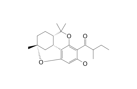 EMPETRIFRANZINAN_C;1-(1,9-EPOXY-3-HYDROXY-6,6,9-TRIMETHYL-6A,7,8,9,10,10A-HEXAHYDRO-6-H-BENZO-[C]-CHROMENE-4-YL)-2-METHYLBUTAN-1-ONE