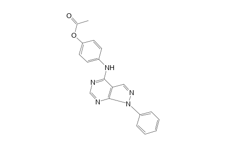 4-(p-HYDROXYANILINO)-1-PHENYL-1H-PYRAZOLO[3,4-d]PYRIMIDINE, ACETATE (ESTER)