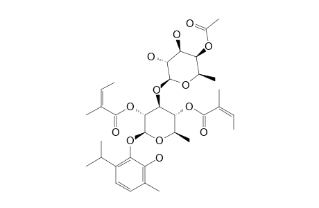 2-HYDROXYTHYMOL-3-O-(4-O-ACETYL-BETA-D-FUCOPYRANOSYL)-(1->3)-(2,4-DI-O-ANGELOYL)-BETA-D-QUINOVOPYRANOSIDE;MAJOR-ISOMER