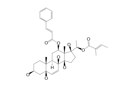 12-O-CINNAMOYL-20-O-(E)-2-METHYL-2-BUTENOYL-(20-S)-PREGN-6-ENE-3-BETA,5-ALPHA,8-BETA,12-BETA,14-BETA,17-BETA,20-HEPTAOL