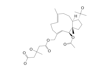 (1-R*,2-R*,3-E,7-E,11-R*,12-S*)-2-O-ACETYL-16-O-(3-HYDROXY-3-METHYLGLUTARYL)-DOLABELLA-3,8-(17)-DIEN-2,16,18-TRIOL