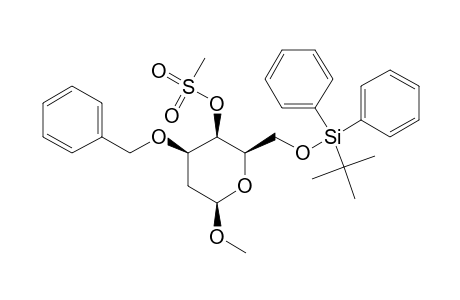 METHYL-3-O-BENZYL-6-O-TERT.-BUTYLDIPHENYLSILYL-2-DEOXY-4-O-METHYLSULFONYL-BETA-D-LYXO-HEXOSIDE