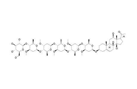 ISOLINEOLON-3-O-BETA-D-GUCOPYRANOSYL-(1->4)-BETA-D-OLEANDROPYRANOSYL-(1->4)-BETA-D-CYMAROPYRANOSYL-(1->4)-BETA-D-OLEANDROPYRANOSYL-(1->4)-B