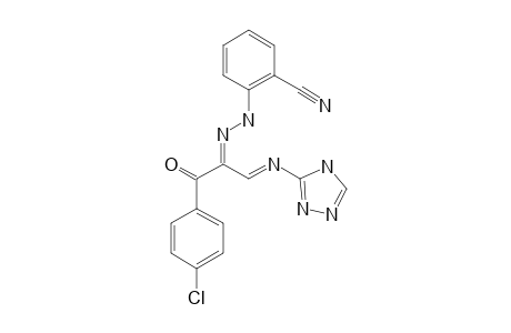 2-[N'-[2-(4-CHLOROPHENYL)-2-OXO-1-[(4H-[1,2,4]-TRIAZOL-3-YLIMINO)-METHYL]-ETHYLIDENE]-HYDRAZINO]-BENZONITRILE