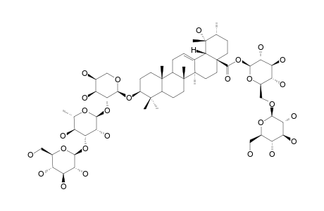 SCABIOSAPONIN-I;3-O-BETA-D-GLUCOPYRANOSYL-(1->3)-ALPHA-L-RHAMNOPYRANOSYL-(1->2)-ALPHA-L-ARABINOPYRANOSYLPOMOLIC-ACID-28-O-BETA-D-GLUCOPYRANOSYL-(1-