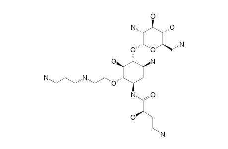 1-N-[(S)-4-AMINO-2-HYDROXYBUTANOYL]-6-O-[2-N-(3-PROPYLAMINO)-ETHYLAMINO]-NEAMINE