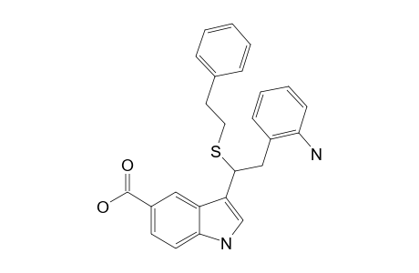 [3-[2-(2-AMINOPHENYL)-1-(PHENETHYLTHIO)-ETHYL]-1H-INDOLE]-5-CARBOXYLIC-ACID