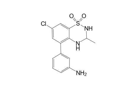 3-(7-chloro-3-methyl-1,1-dioxide-3,4-dihydro-2H-1,2,4-benzothiadiazine-5-yl)aniline