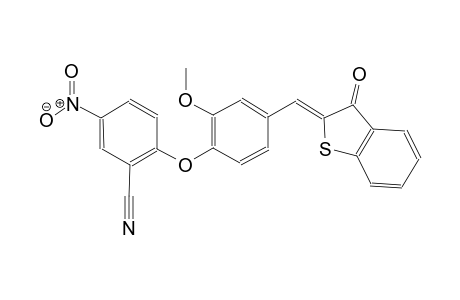 benzonitrile, 2-[2-methoxy-4-[(Z)-(3-oxobenzo[b]thien-2(3H)-ylidene)methyl]phenoxy]-5-nitro-