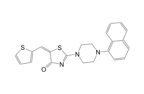 (5E)-2-[4-(1-naphthyl)-1-piperazinyl]-5-(2-thienylmethylene)-1,3-thiazol-4(5H)-one