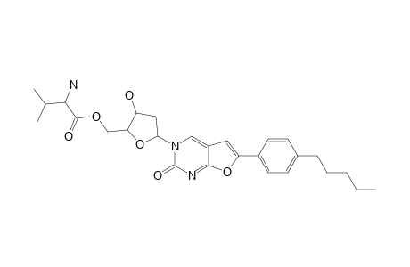 3-(2'-DEOXY-5'-O-VALYL-BETA-D-RIBOFURANOSYL)-6-(PARA-PENTYLPHENYL)-2,3-DIHYDROFURO-[2.3-D]-PYRIMIDIN-2-ONE