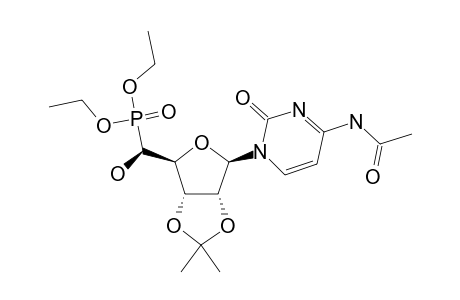 DIETHYL-[1'-((5'R)-HYDROXY-2',3'-O-ISOPRPYLIDENE-BETA-D-RIBO-PENTA-1',4'-FURANOSYL)-N(4)-ACETYL-CYTOSYL]-5'-PHOSPHONATE