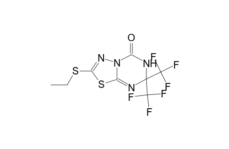 5H-1,3,4-Thiadiazolo[3,2-a]-1,3,5-triazin-5-one, 6,7-dihydro-2-ethylthio-7,7-bis(trifluoromethyl)-