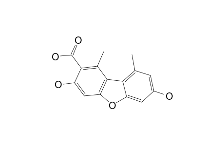 HYPOSTREPSILIC-ACID;3,7-DIHYDROXY-1,9-DIMETHYL-DIBENZOFURAN-2-CARBOXYLIC-ACID