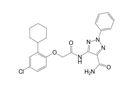 5-[2-(4-chloranyl-2-cyclohexyl-phenoxy)ethanoylamino]-2-phenyl-1,2,3-triazole-4-carboxamide