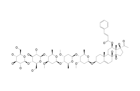 ALPINOSIDE-C;KIDJOLANIN-3-O-BETA-D-GLUCOPYRANOSYL-(1->4)-BETA-D-GLUCOPYRANOSYL-(1->4)-BETA-D-OLEANDROPYRANOSYL-(1->4)-BETA-D-CYMAROPYRANOSYL-(1->4)