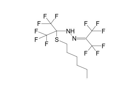 HEXAFLUOROACETONE, N'-(ALPHA-HEXYLTHIO)HEXAFLUOROISOPROPYLHYDRAZONE