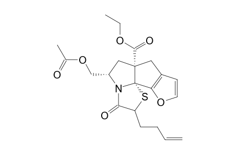 #21;MAJOR-ISOMER;ETHYL-(1R,8R,10S)-10-ACETOXYMETHYL-13-(BUT-3-EN-YL)-12-OXO-3-OXA-14-THIA-11-AZA-TETRACYCLO-[6.6.0.0(1,11).0(2,6)]-TETRADECA-2(6),4-DIENE-8-CAR