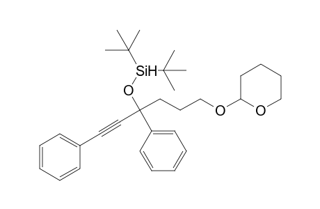 Di-tert-Butyl-{1,3-diphenyl-1-[3-(tetrahydropyran-2-yloxy)propyl]prop-2-ynyloxy}silane