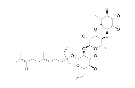 NEROLIDOL-3-O-ALPHA-L-RHAMNOPYRANOSYL-(1->4)-ALPHA-L-RHAMNOPYRANOSYL-(1->2)-BETA-D-GLUCOPYRANOSIDE