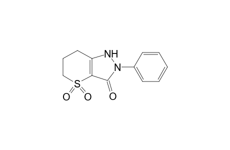 4,4-bis(oxidanylidene)-2-phenyl-1,5,6,7-tetrahydrothiopyrano[3,2-c]pyrazol-3-one