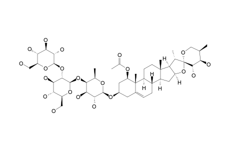 NEOBIRICOSIDE_A;(23-S,24-R,25-R)-1O-ACETYLSPIROST-5-ENE-1-BETA,3-BETA,23,24-TETROL_3-O-BETA-D-GLUCOPYRANOSYL-(1->2)-BETA-D-GLUCOPYRANOSYL-(1->4)-B