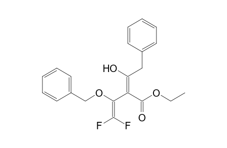 Ethyl 4-Phenyl-3-hydroxy-2-(1-benzyloxy-2,2-difluoro-1-vinyl)-2-butenoate