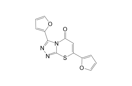 5H-[1,2,4]Triazolo[3,4-b][1,3]thiazin-5-one, 3,7-di(2-furanyl)-