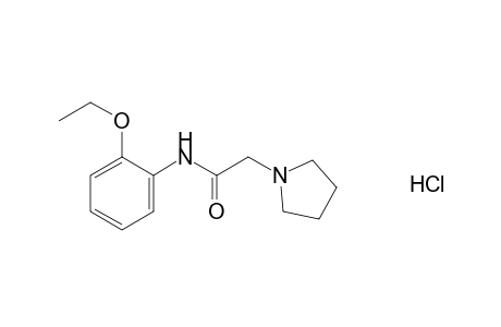 1-pyrrolidineaceto-o-phenetidide, monohydrochloride