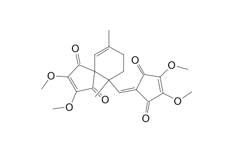 Spiro[4.5]deca-2,6-diene-1,4-dione, 10-[(3,4-dimethoxy-2,5-dioxo-3-cyclopenten-1-ylidene)methyl]-2,3-dimethoxy-7,10-dimethyl-, (.+-.)-