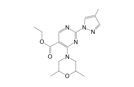 ethyl 4-(2,6-dimethyl-4-morpholinyl)-2-(4-methyl-1H-pyrazol-1-yl)-5-pyrimidinecarboxylate