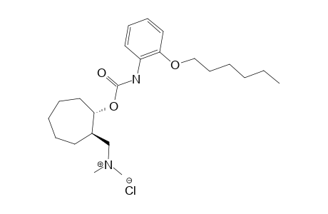 (+/-)-(TRANS)-N,N-DIMETHYL-2-(2-HEXYLOXY-PHENYL-CARBAMOYLOXY)-CYCLOHEPTHYL-METHYLAMMONIUM-CHLORIDE