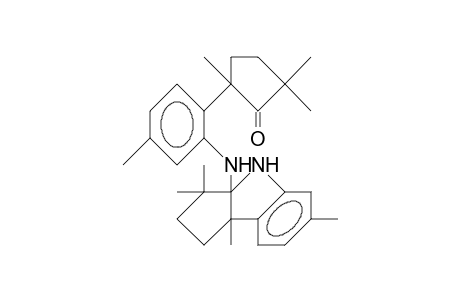 3,3,6,8b-Tetramethyl-3a-(5-methyl-2-<2,5,5-trimethyl-cyclopentan-1-on-2-yl>-phenylamino)-hexahydro-cyclopent(B)indole