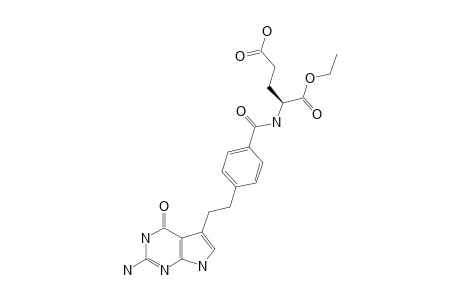 (2S)-2-[[4-[2-(2-AMINO-4-OXO-4,7-DIHYDRO-1H-PYRROLO-[2,3-D]-PYRIMIDIN-5-YL)-ETHYL]-BENZOYL]-AMINO]-PENTANEDIOIC-ACID-1-ETHYLESTER