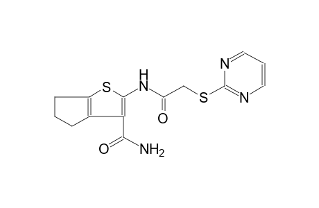 2-{[(2-pyrimidinylsulfanyl)acetyl]amino}-5,6-dihydro-4H-cyclopenta[b]thiophene-3-carboxamide