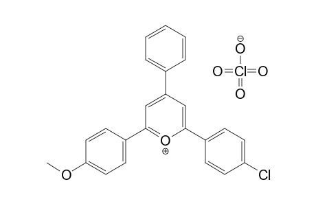 2-(p-chlorophenyl)-6-(p-methoxyphenyl)-4-phenylpyrylium perchlorate